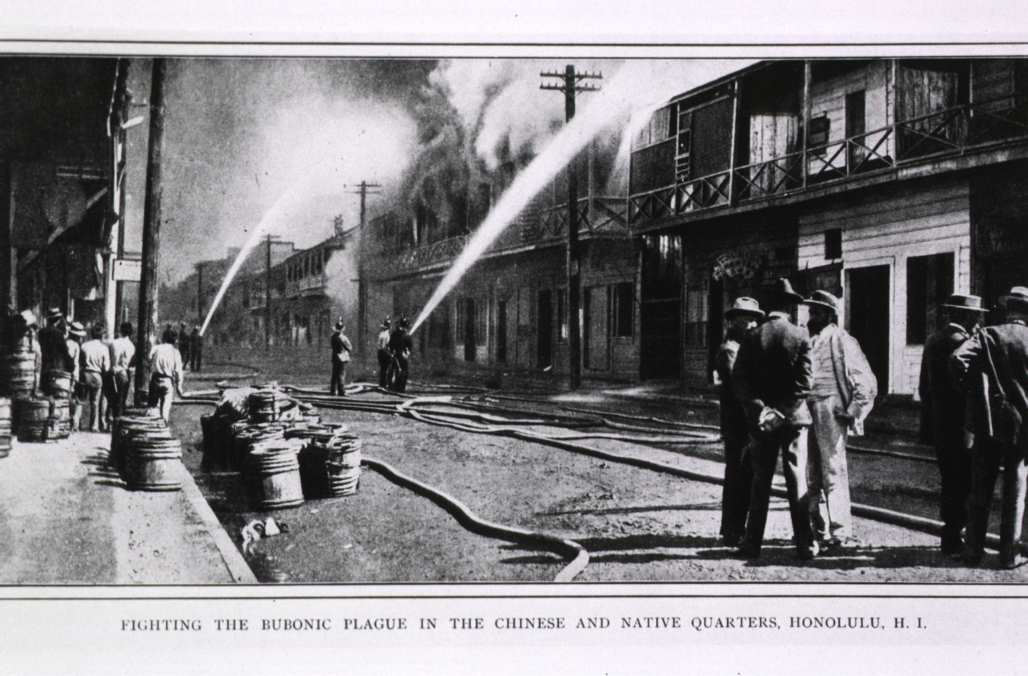 Fighting the Bubonic Plague in the Chinese and Native Quarters, Honolulu, H.I